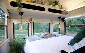 American School Bus Retreat With Hot Tub In Sussex Meadow