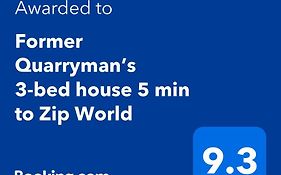 Former Quarryman'S 3-Bed House 5 Min To Zip World