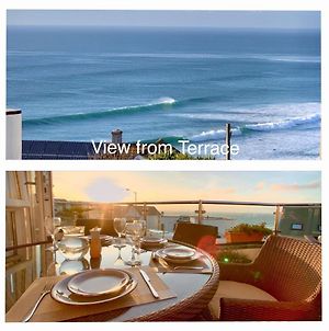 Sea Beach & Coastal Views From Lrg Sun Terrace G Bay Apartments Overlooks Fistral Beach Pentire Nqy Most Desirable Location Sleeps & Dines 6 Has 4 Beds 2 Bathrooms Al Fresco Dining Smart Tv All Rooms Private Parking 2 Cars Sat-Sat Only April-Nov Plea photos Exterior
